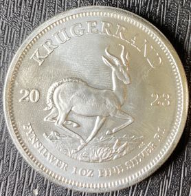 South African Silver Krugerrand 1 oz Fine Silver 2023