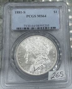 1881-S Graded MS65 Morgan Silver Dollar