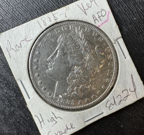 1885 AU Morgan Silver Dollar