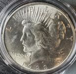 1923 BU Shiny Liberty Silver Dollar