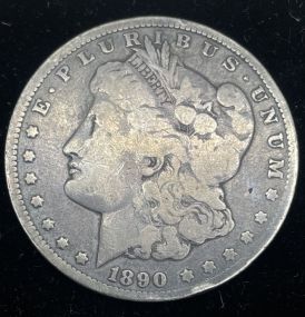 1890-CC Morgan Silver Dollar