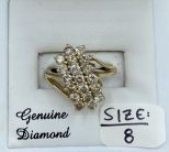 14k Gold 2ctw Diamond Wave Ring