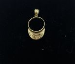 Novelty 14k Gold Tennis Visor Charm Pendant