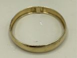 Ladies Classic 14k Gold Minimalist 7" Bangle Bracelet