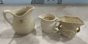 Ironstone Pitchers and Flower Vase