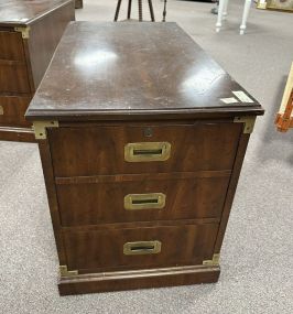 Late 20th Century Mahogany Cherry Two Drawer Fine Cabinet