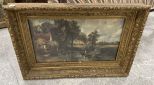 Early 20th Century Gold Gilt Framed Landscape Print