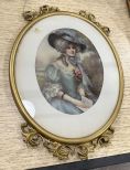 Ornate Framed Elegant Lady Print