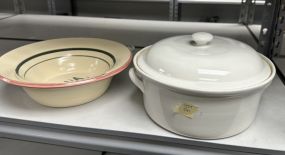 East Texas Pottery Bowl and Carbone Casserole