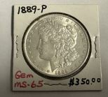 1889-P Morgan Silver Dollar