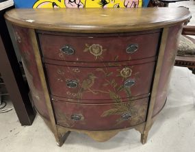 Antique Reproduction Designer Demilune Commode