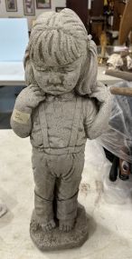 Concrete Outdoor Little Girl Statue