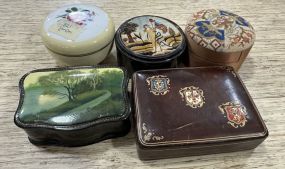 5 Decorative Powder and Trinket Boxes