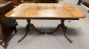 Duncan Phyfe Mahogany Double Pedestal Dining Table