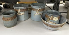 Signed B. Yiga Stoneware Containers