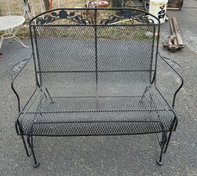 Outdoor Metal Glider Bench