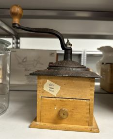 Vintage Wood Coffee Grinder