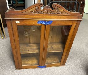 Antique Mahogany Bookcase Top Cabinet