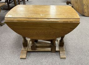 Modern Oak Drop Leaf Side Table