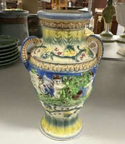 Vintage Japanese Hand Painted Urn