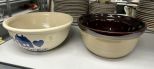 Two Stoneware Mixing Bowls