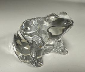 Baccarat Crystal Frog Sculpture