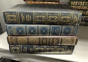 Four Gold Leather Bounds Books