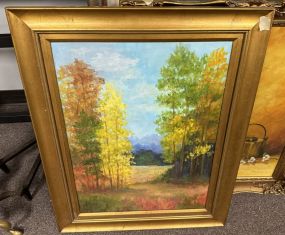 Signed Betty Hamilton Landscape Painting