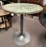 Industrial Style Pedestal Round Table