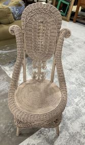 Victorian Reproduction Wicker Patio Chair