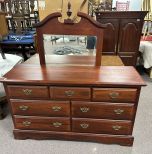 Late 20th Century Traditional Cherry Double Dresser