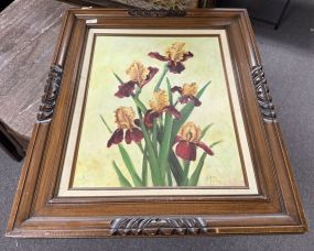 Signed Betty Still Life Flower Painting