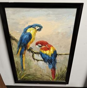 Betty Hamilton Painting of Parrots