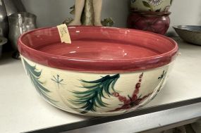 Gail Pittman 2001 Christmas Ceramic Serving Bowl