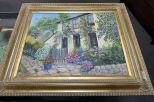 Betty Hamilton Signed Flowers on House Painting