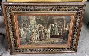 Large Framed Vintage Royal Print