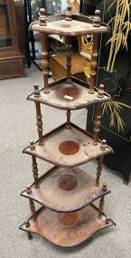 Vintage Mahogany Corner Etagere