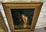 Gold Gilt Framed Painting of Lady