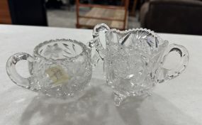 Two Etched Glass Sugars