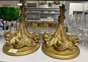 Pair of Gold Gilt Wall Shelves