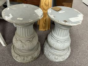 Pair of Concrete Pedestals