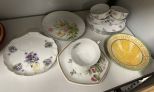 Group of Porcelain Plates, Luncheon Plates and Cups