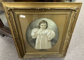 Antique Framed Portrait of Girl