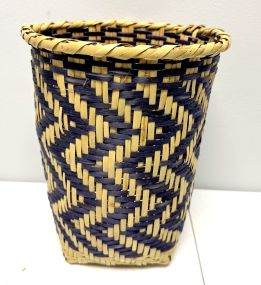 Choctaw Basket Hand Woven and Hand Cut Cane