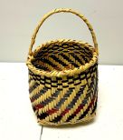 Choctaw Basket Hand Woven and Hand Cut Cane