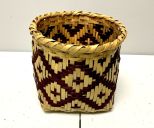 Choctaw Basket Hand Woven and Hand Cut Cane