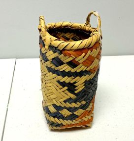 Choctaw Basket Hand Woven and Hand Cut Cane