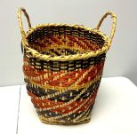 Choctaw Basket Hand Woven and Hand Cut Cane