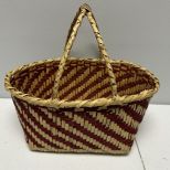 Choctaw Basket Hand Woven and Hand Cut Cane