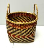 Choctaw Basket Hand Woven and Hand Cut Cane